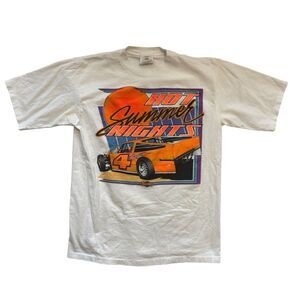 Hot Summer Nights Racing Cars Vintage T Shirt  PDX Muscle Y2K Large‎